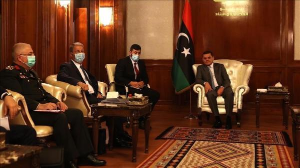 دیدار وزیر دفاع ترکیه با نخست وزیر لیبی